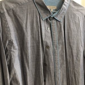 Ted Baker Grey Dress shirt sz 6